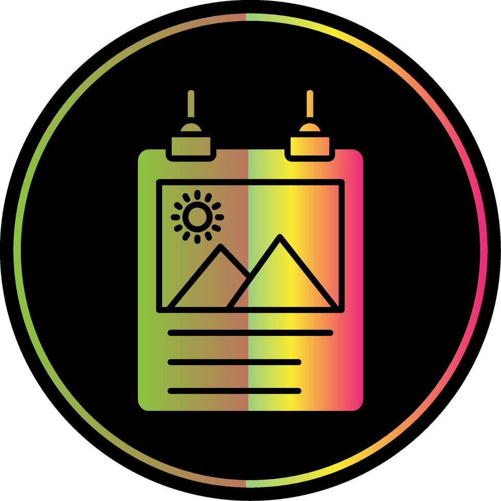 Poster Glyph Due Color Icon vector