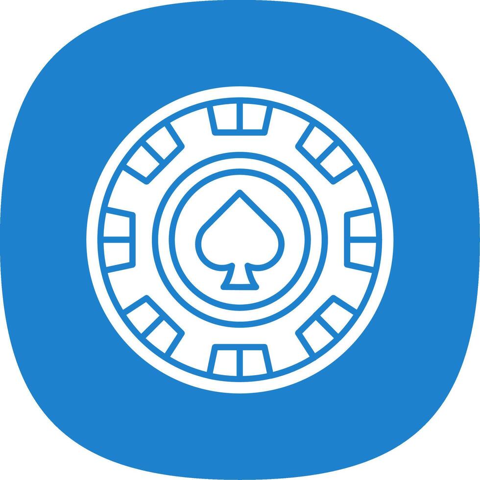 Chip Glyph Curve Icon vector