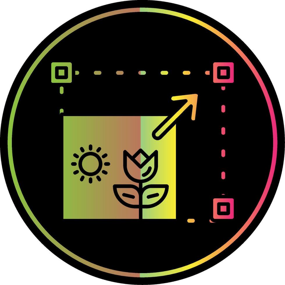 Resizing Glyph Due Color Icon vector