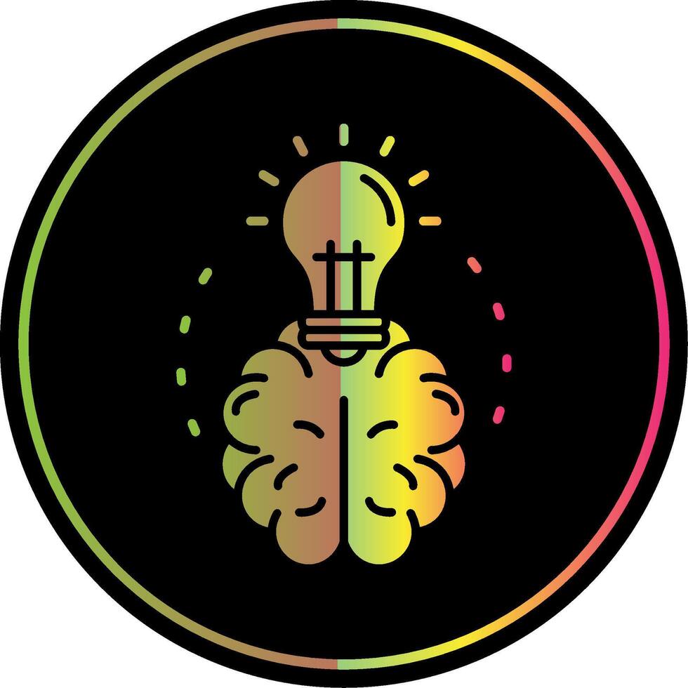 Brainstroming Glyph Due Color Icon vector