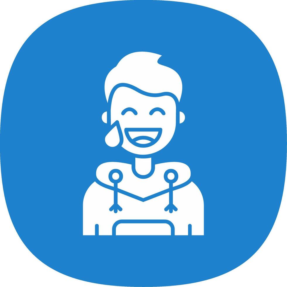 Sweat Glyph Curve Icon vector