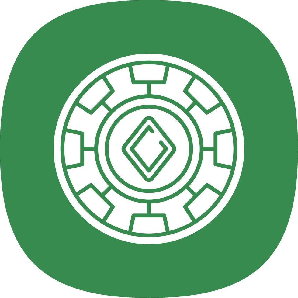 Chip Glyph Curve Icon vector