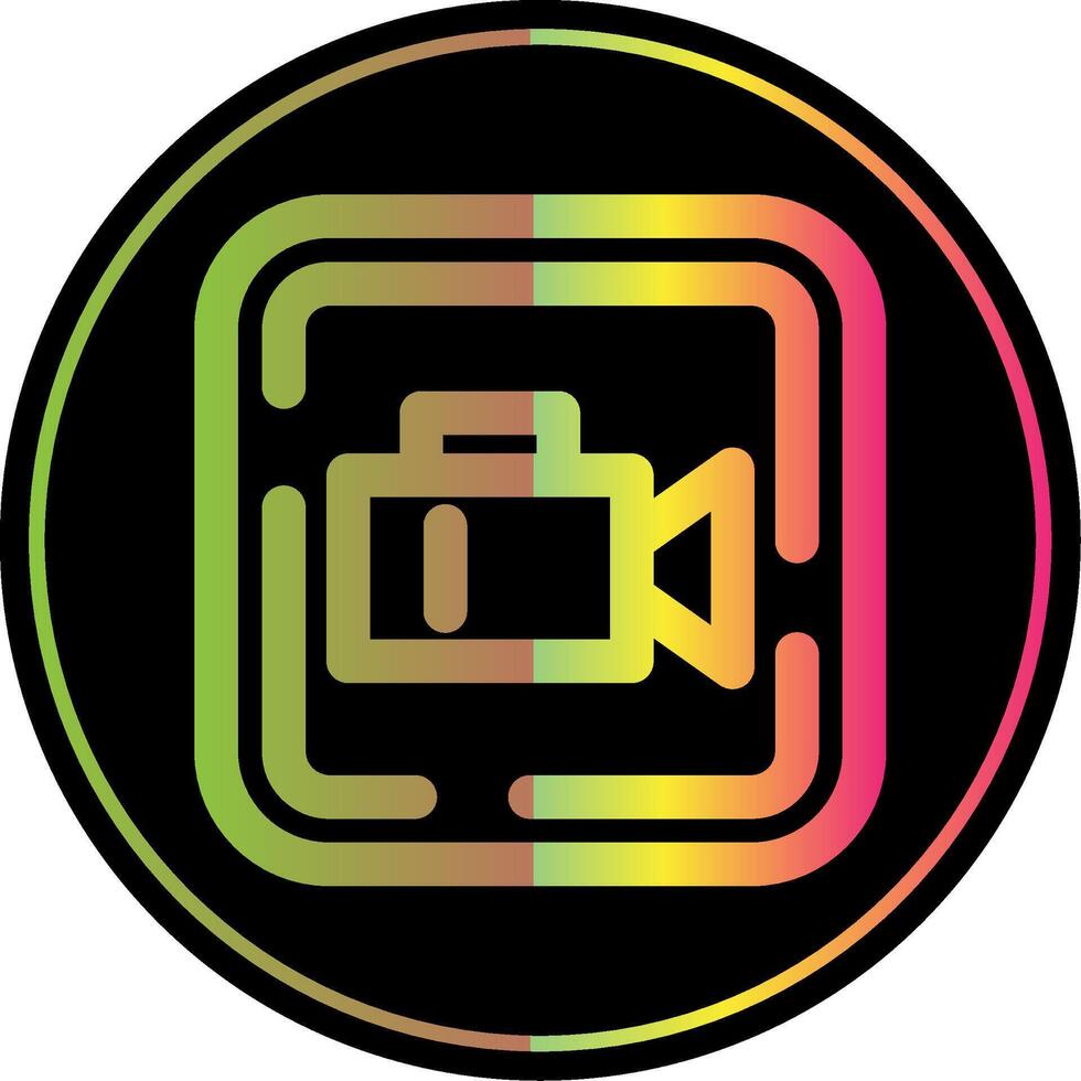 Video Line Gradient Due Color Icon vector