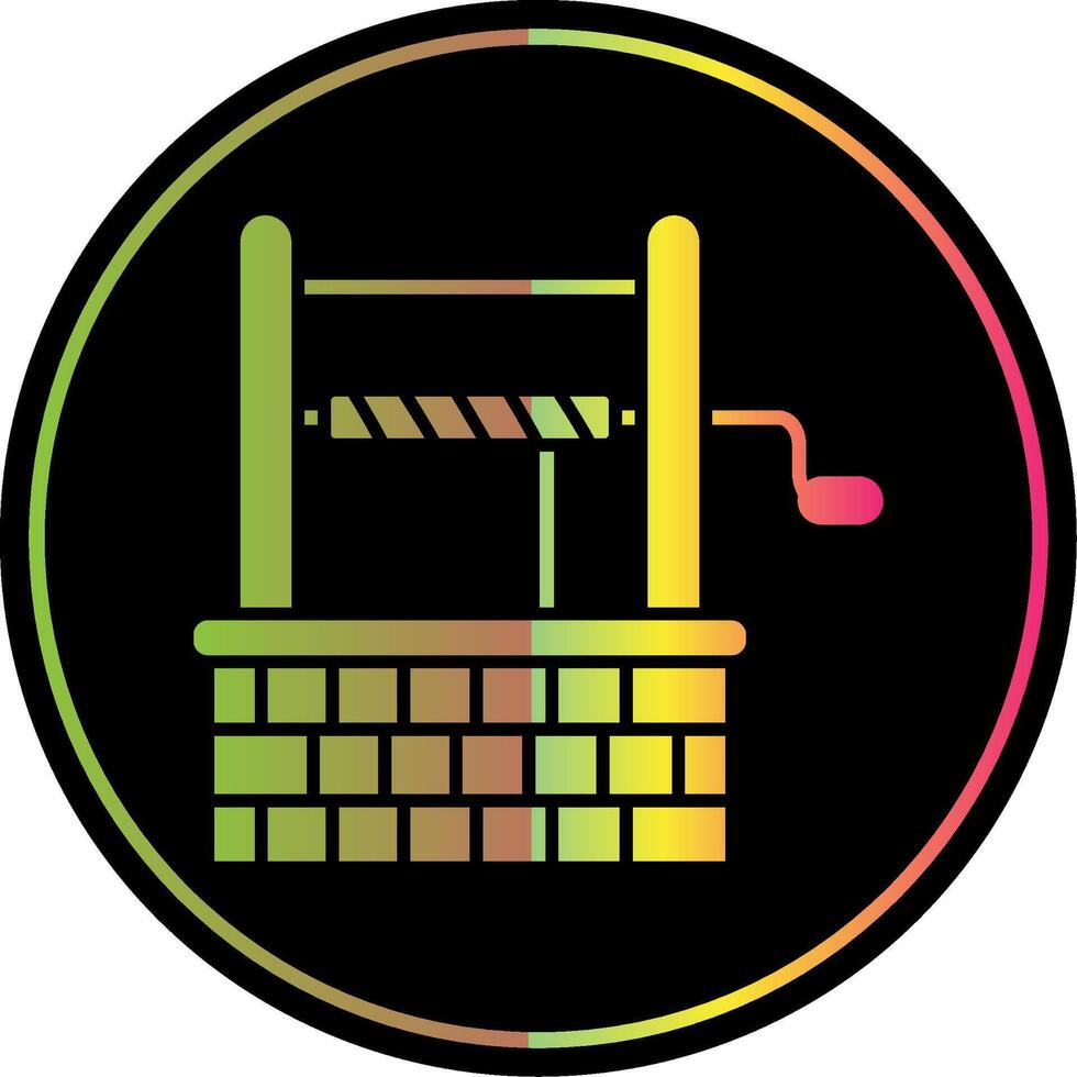 Well Glyph Due Color Icon vector
