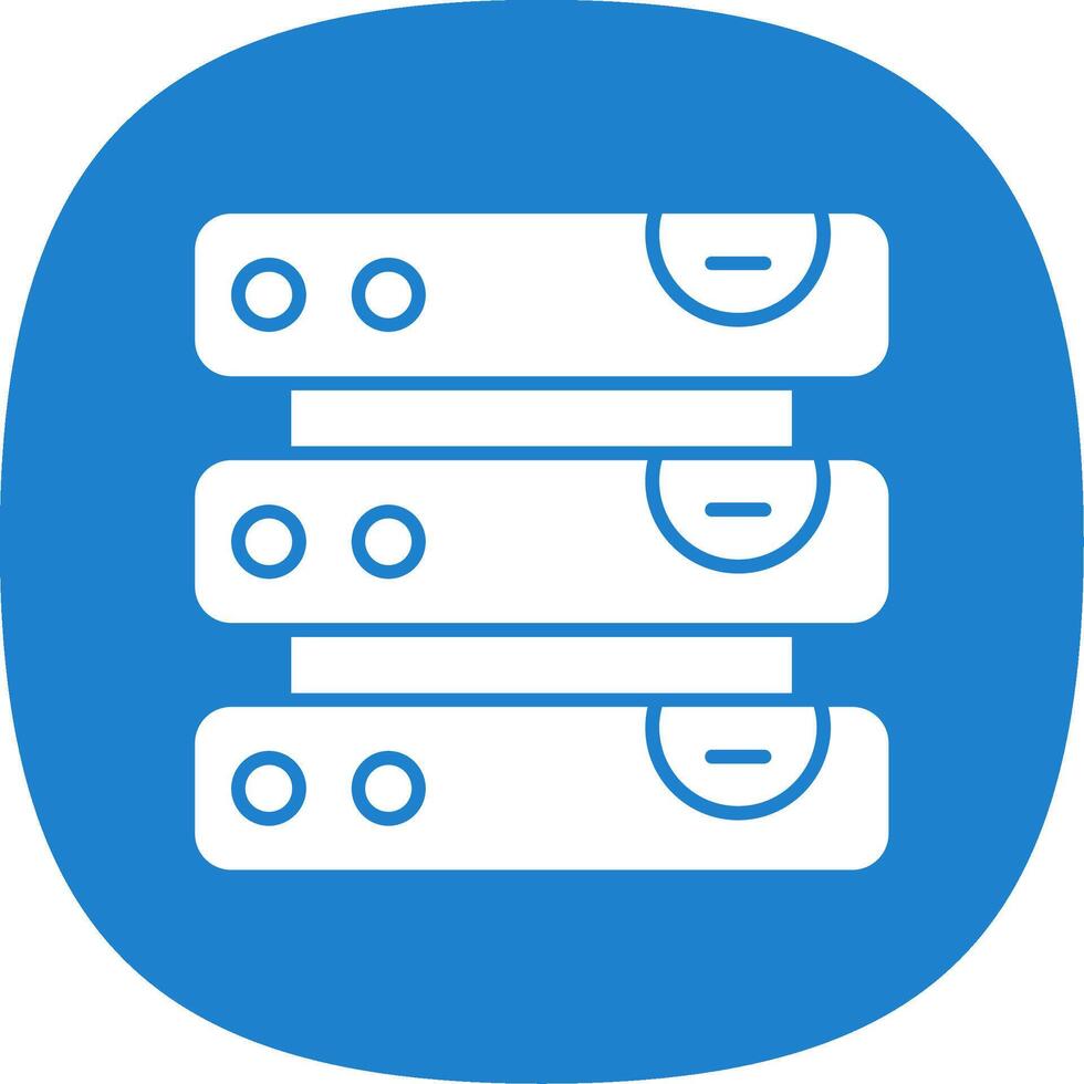 Database Glyph Curve Icon vector