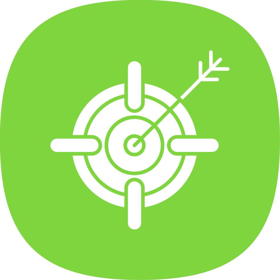 Target Glyph Curve Icon vector