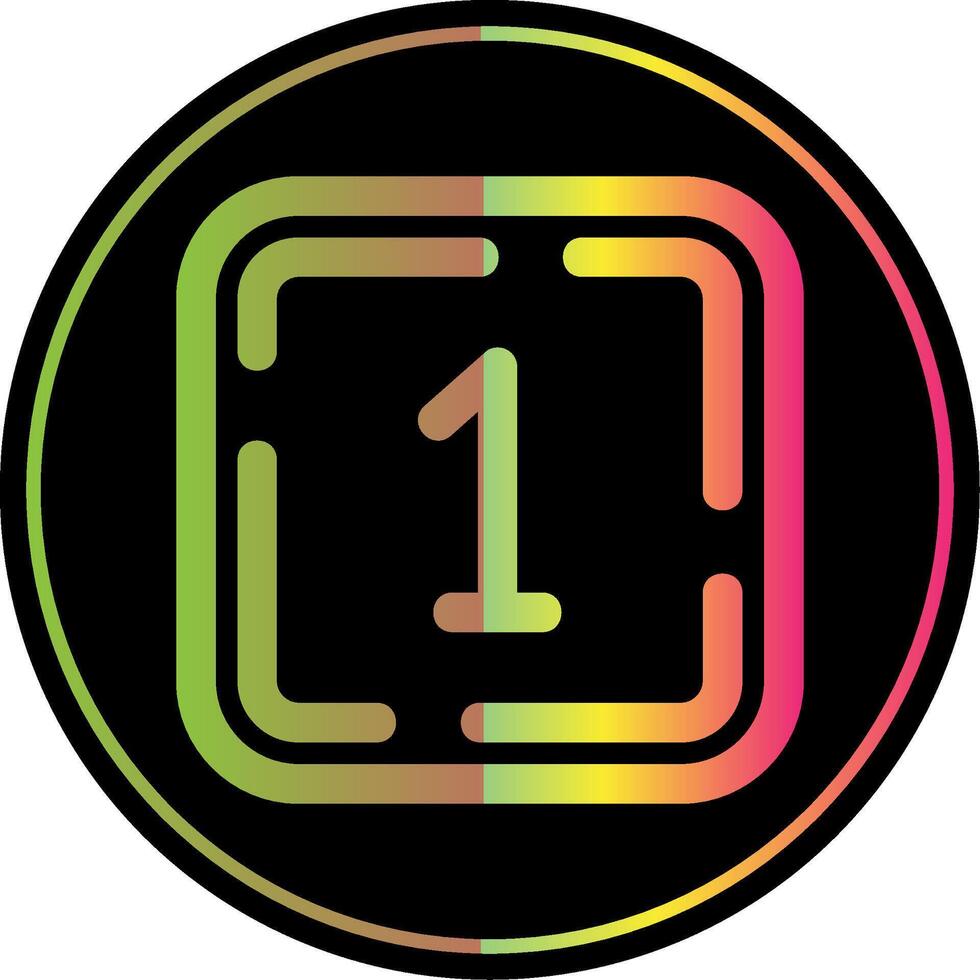 One Line Gradient Due Color Icon vector