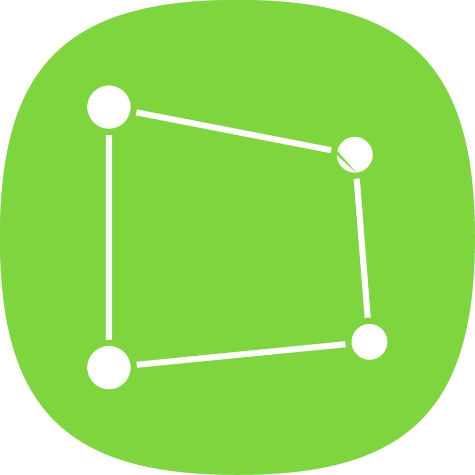 Perspective Glyph Curve Icon vector