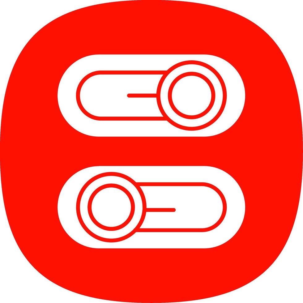 Switch Glyph Curve Icon vector