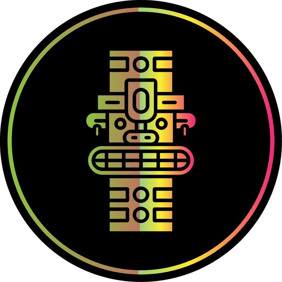 Totem Glyph Due Color Icon vector