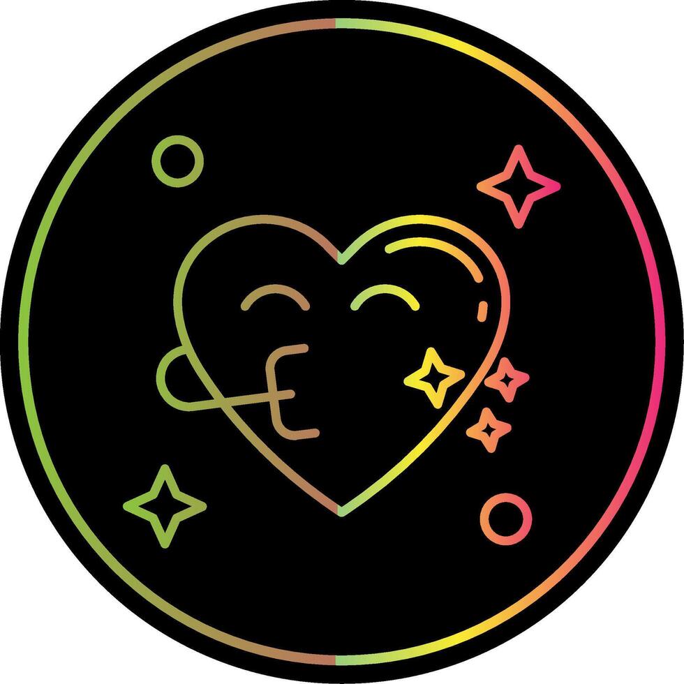Congratulation Line Gradient Due Color Icon vector