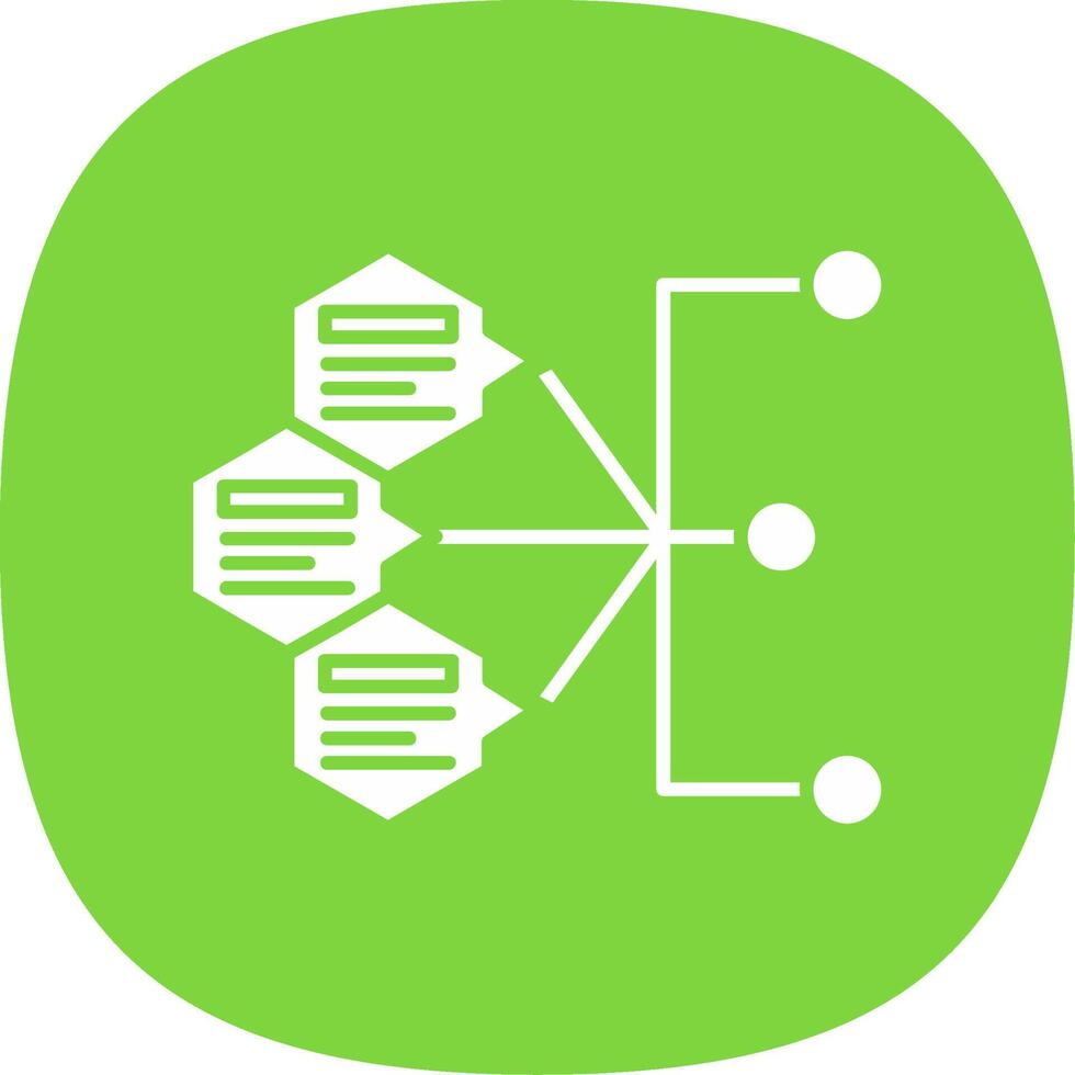 Index Glyph Curve Icon vector