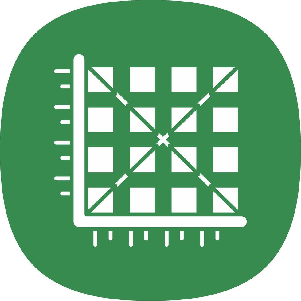 Matrix Glyph Curve Icon vector