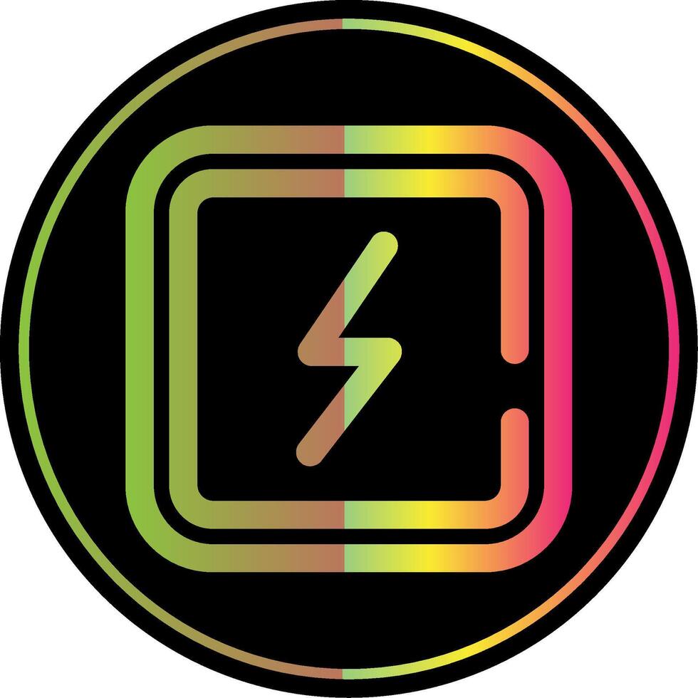 electricidad línea degradado debido color icono vector