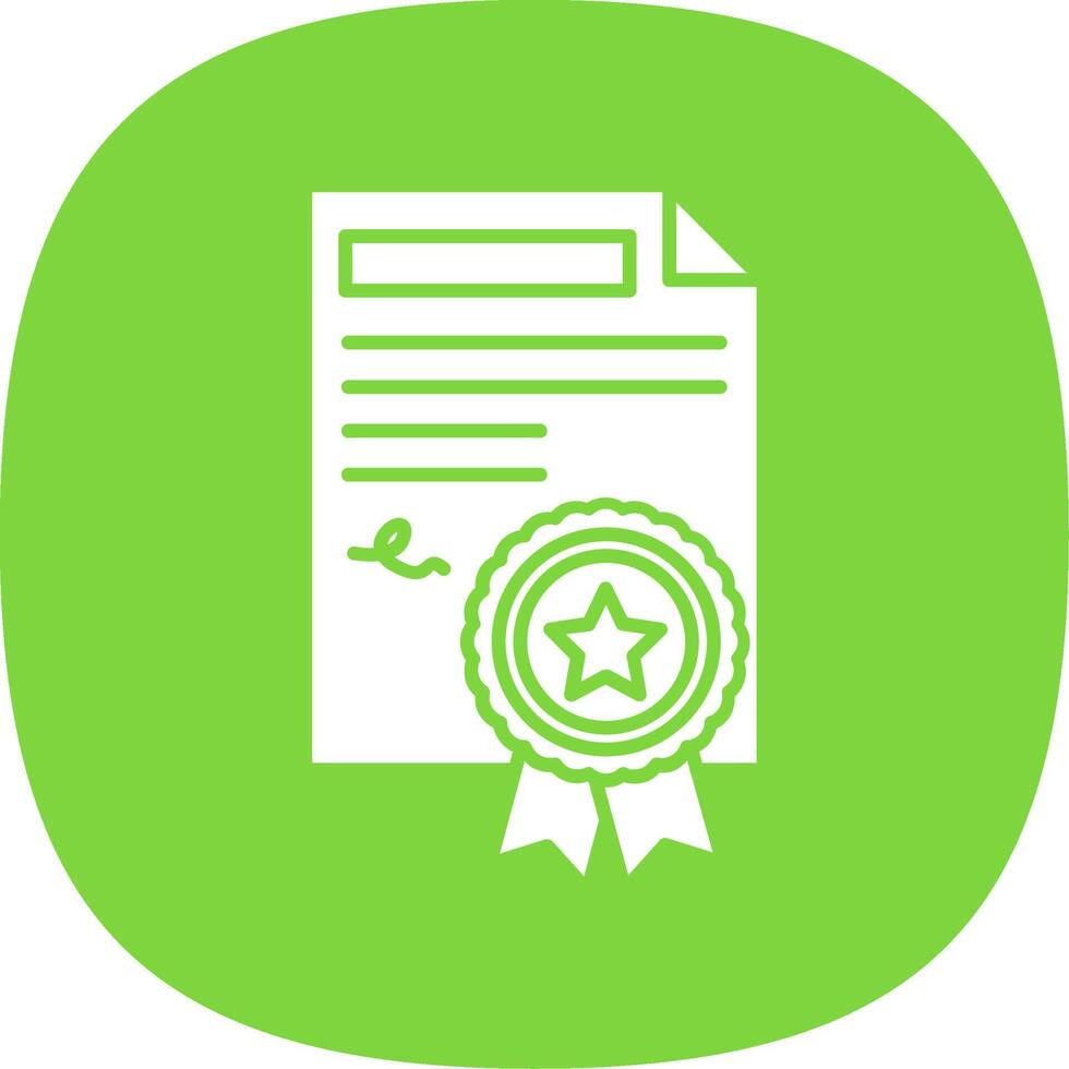 Agreement Glyph Curve Icon vector