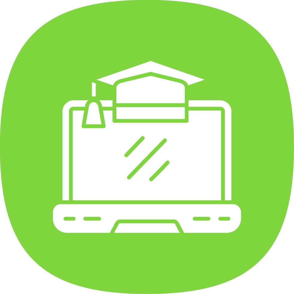 University Glyph Curve Icon vector