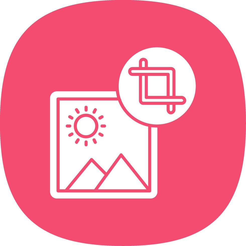 Crop Glyph Curve Icon vector