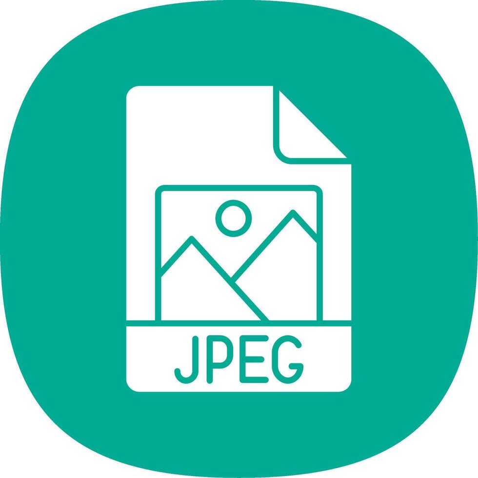 Jpg Glyph Curve Icon vector