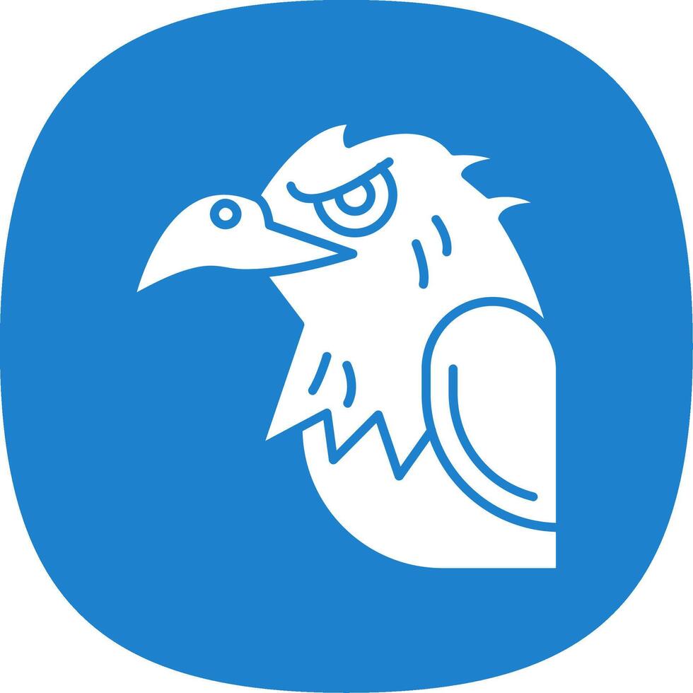 Eagle Glyph Curve Icon vector