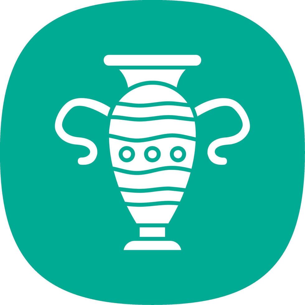 Vase Glyph Curve Icon vector