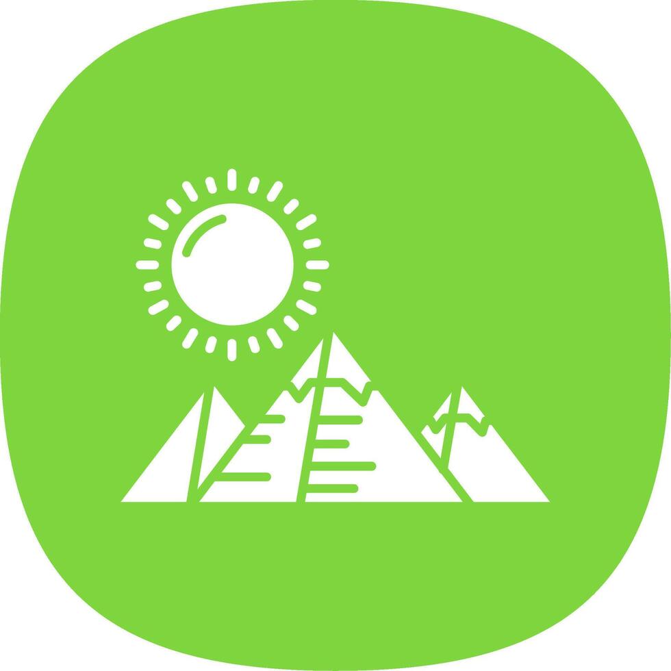 pyramids Glyph Curve Icon vector
