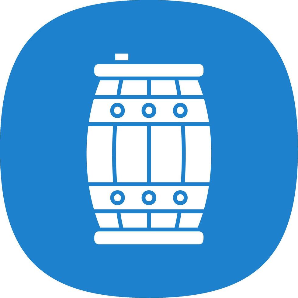 Barrel Glyph Curve Icon vector