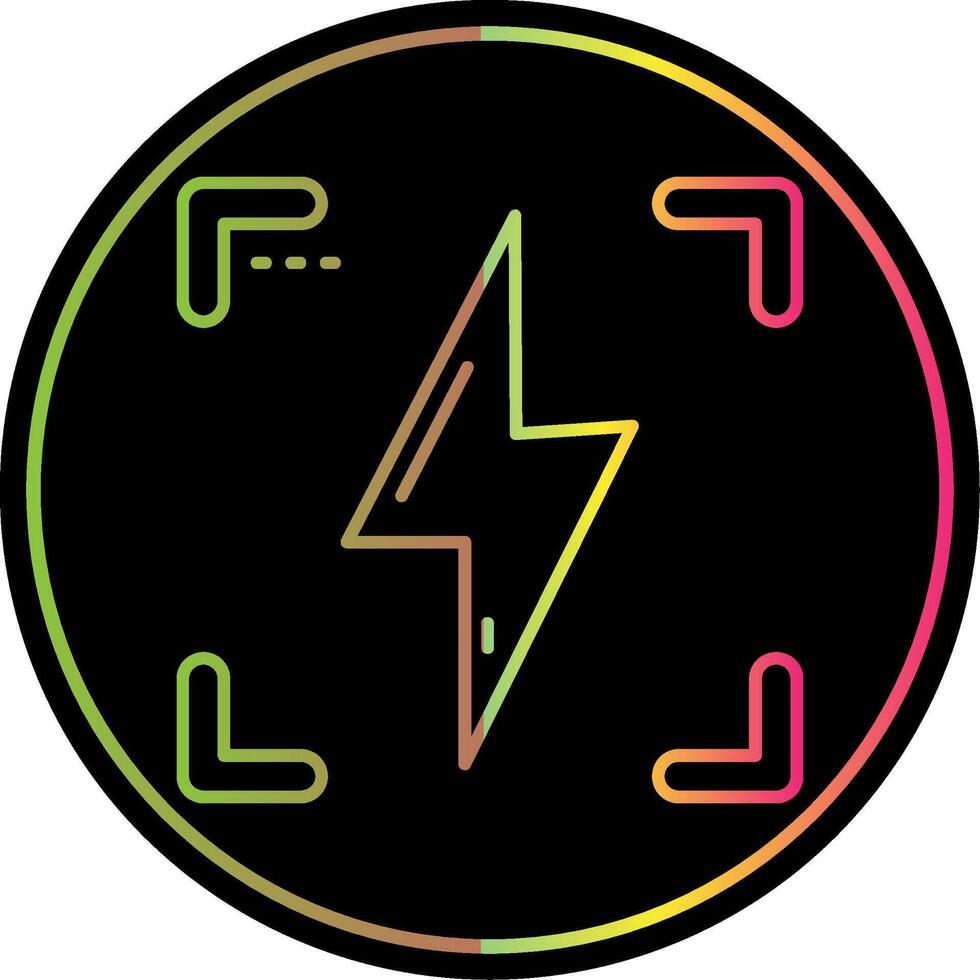Flash Line Gradient Due Color Icon vector