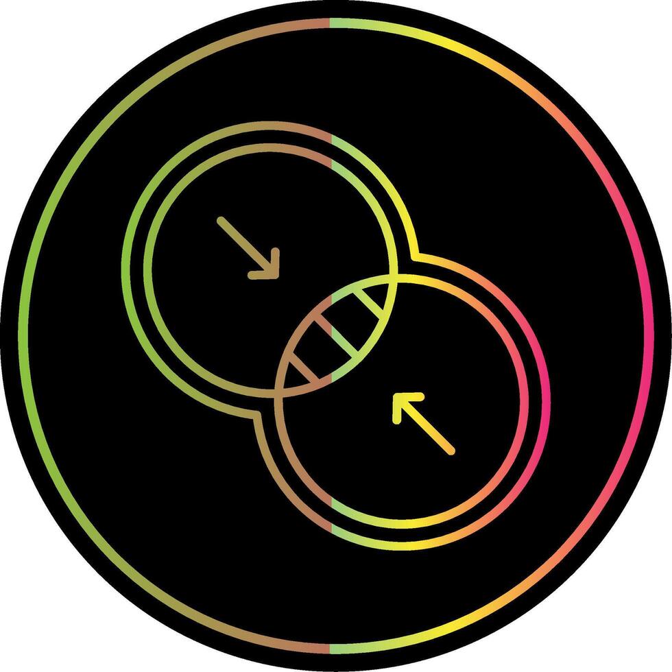 Combine Line Gradient Due Color Icon vector