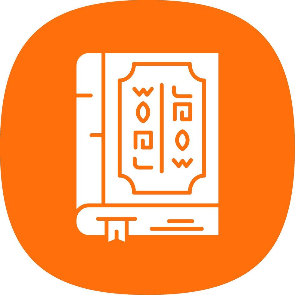 Book Glyph Curve Icon vector