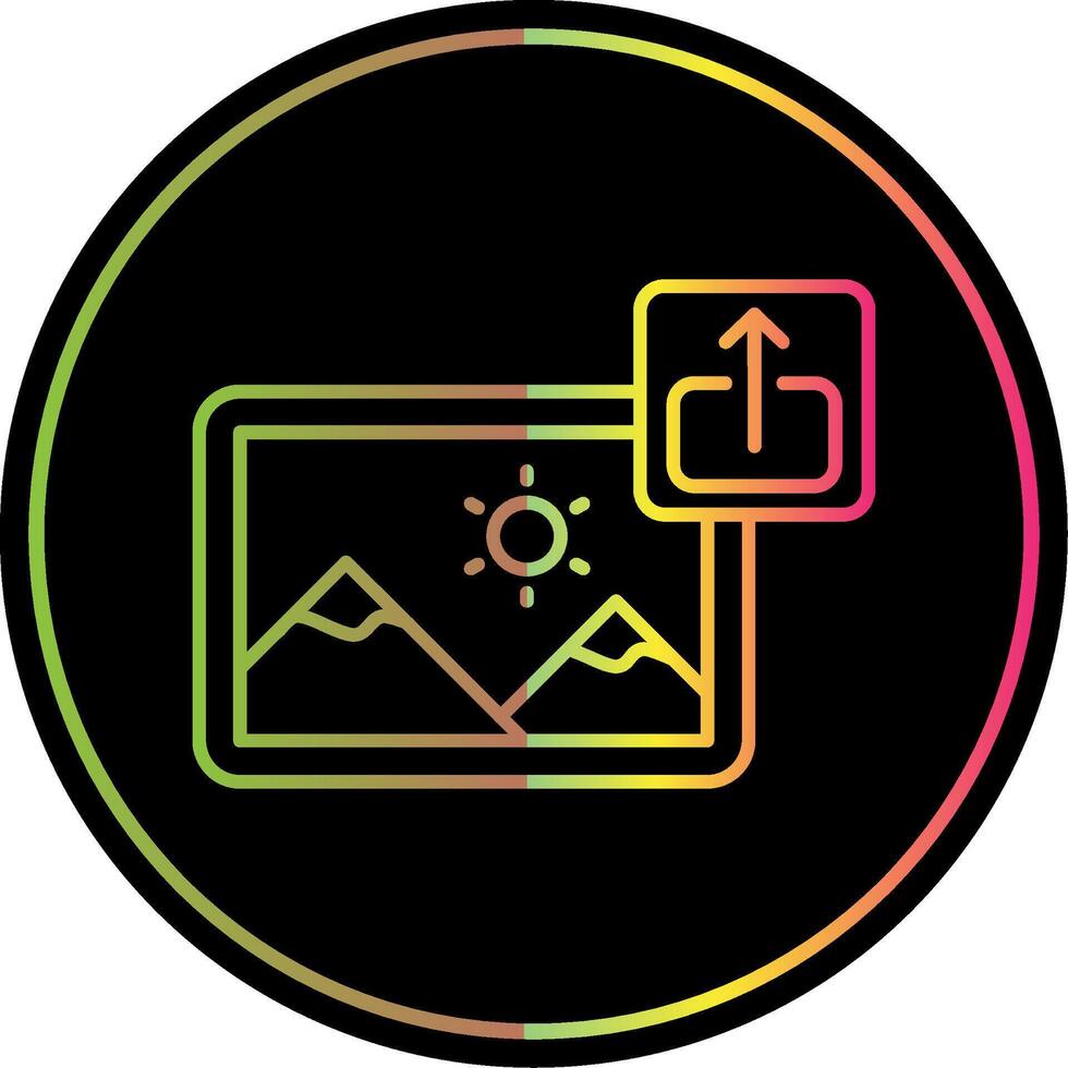 Export Line Gradient Due Color Icon vector