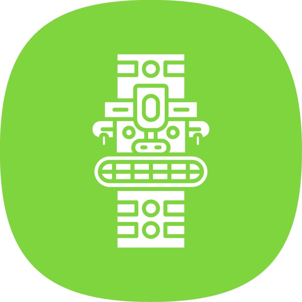 Totem Glyph Curve Icon vector