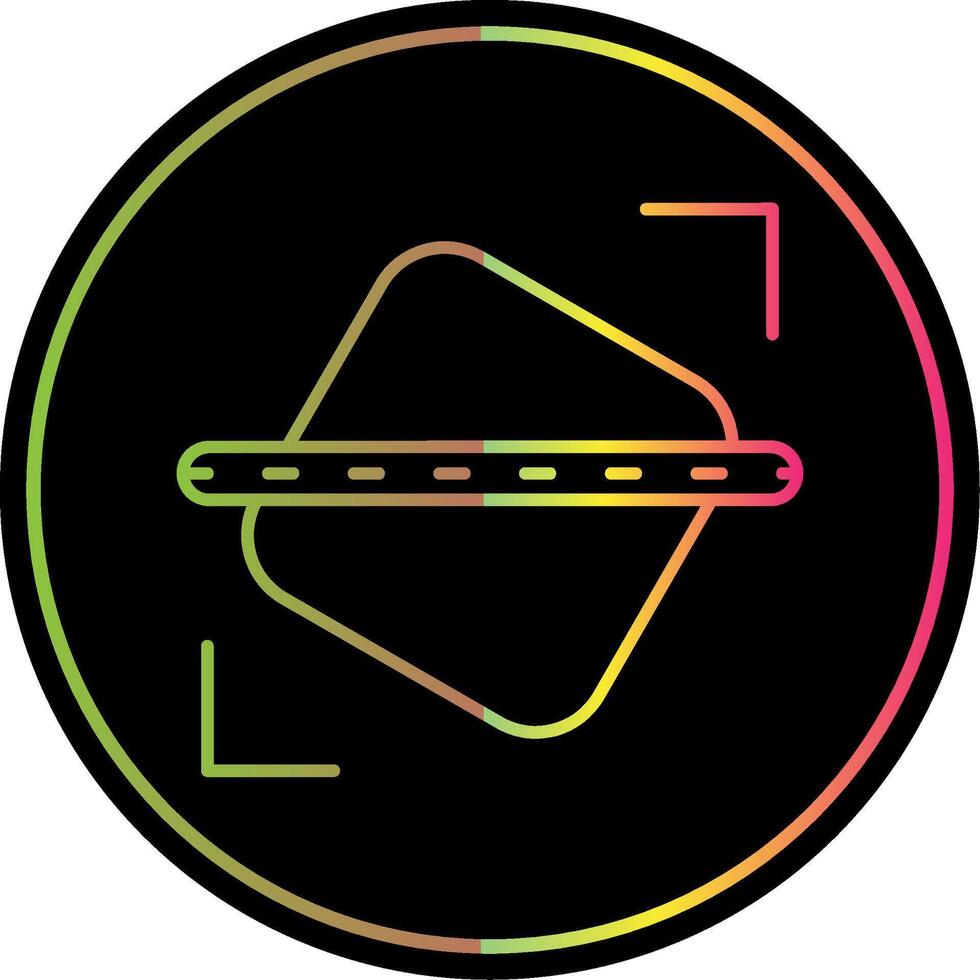 Straighten Line Gradient Due Color Icon vector