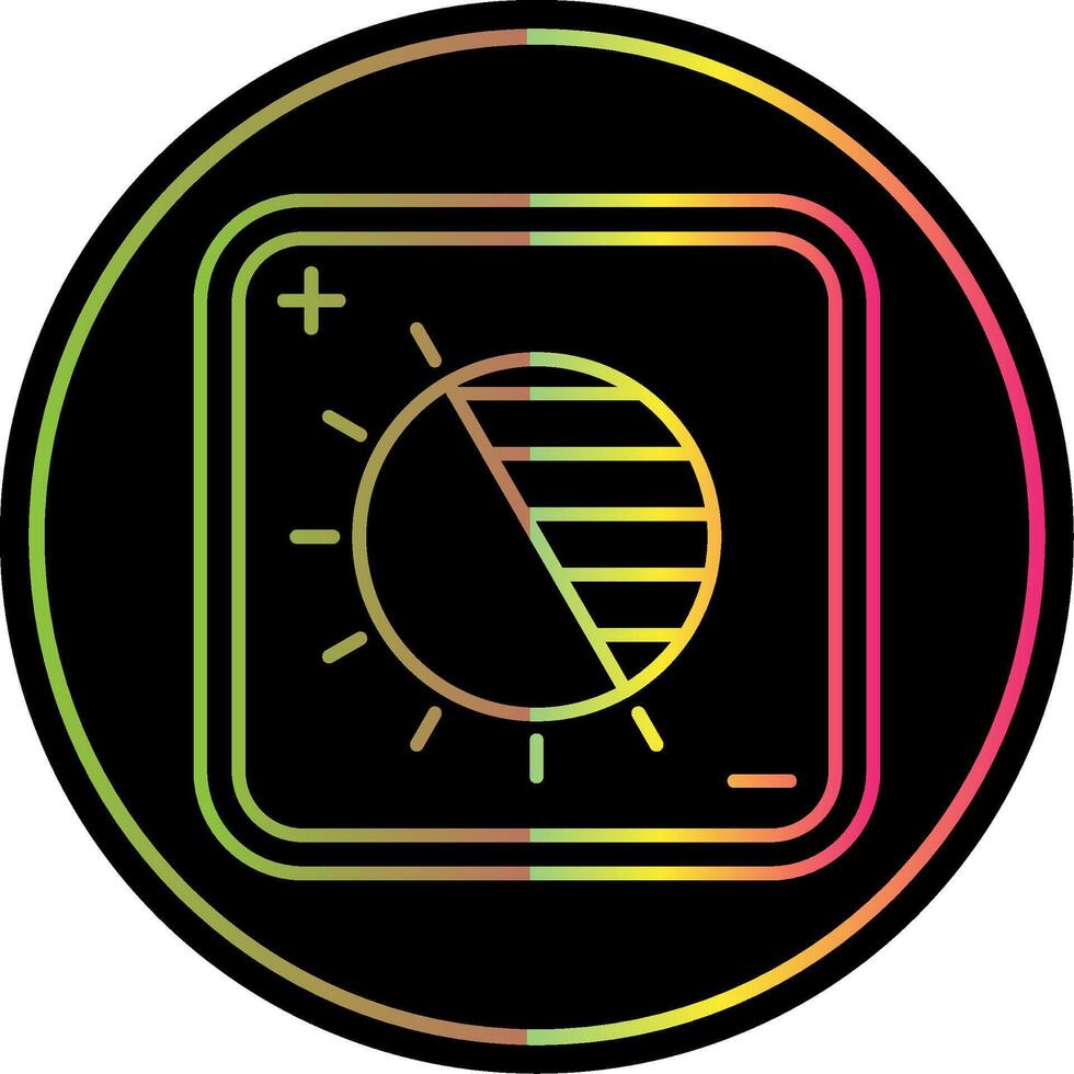 Exposure Line Gradient Due Color Icon vector