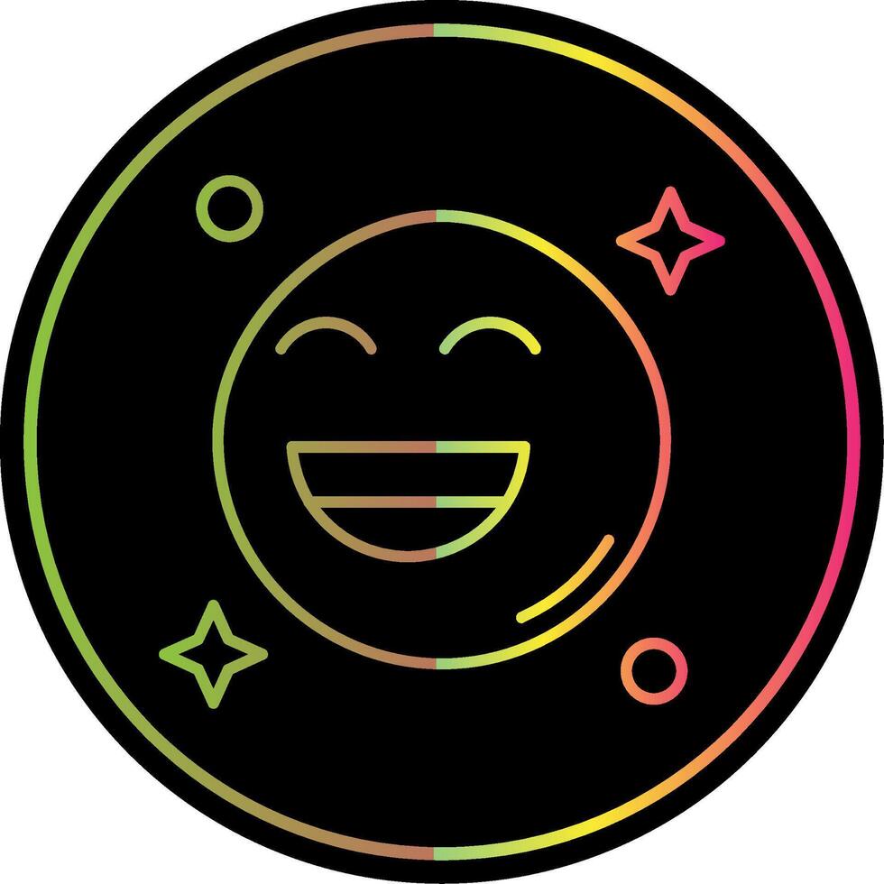 sonrisa línea degradado debido color icono vector
