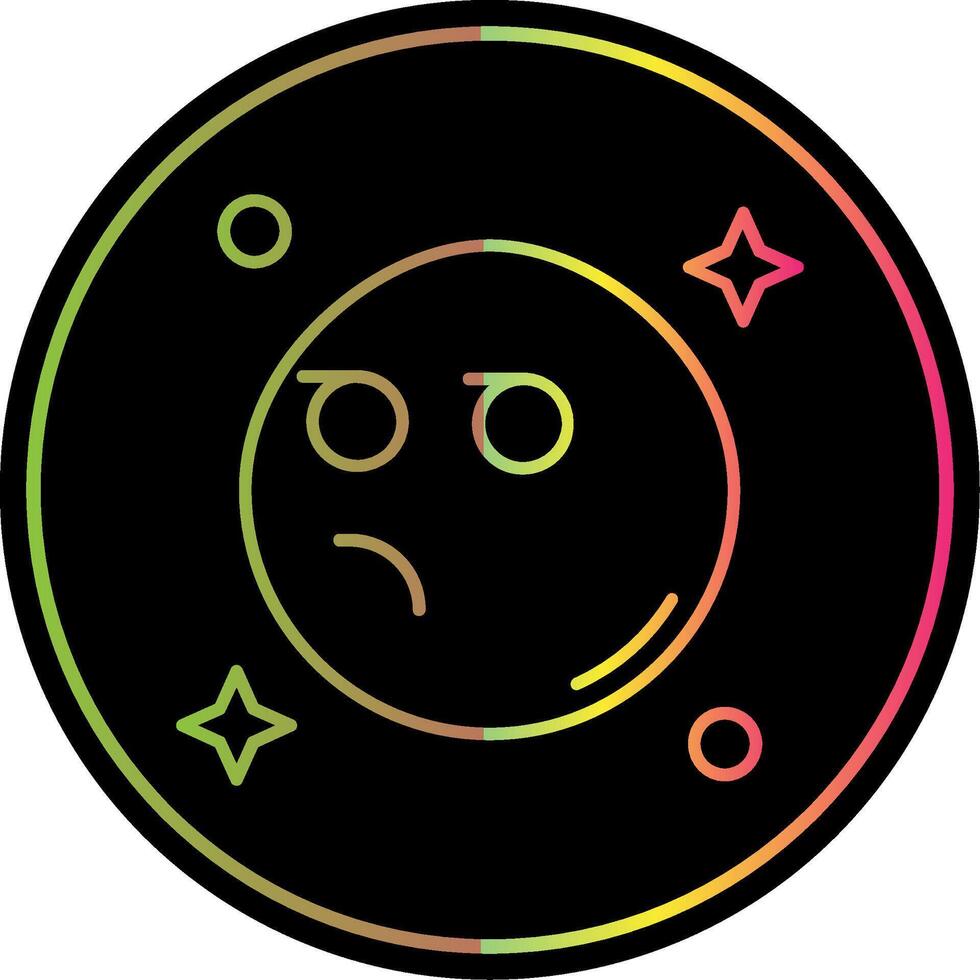 Suspicious Line Gradient Due Color Icon vector