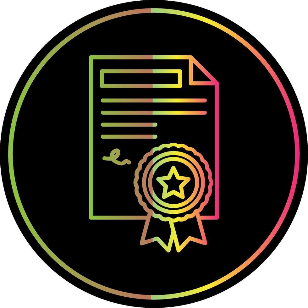 Agreement Line Gradient Due Color Icon vector