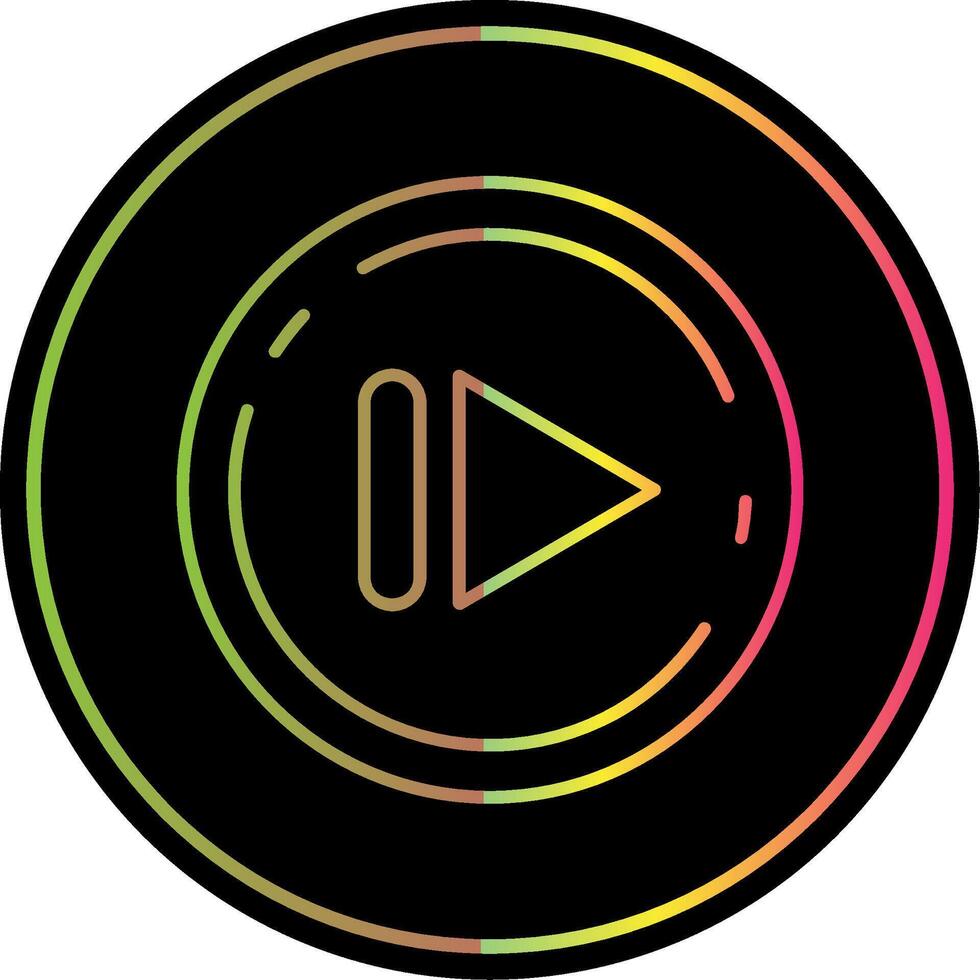 Next Line Gradient Due Color Icon vector