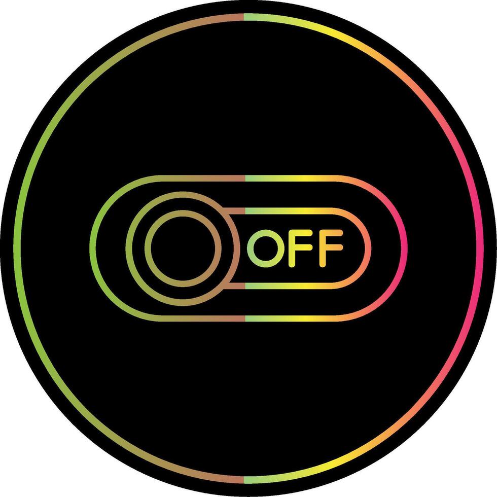 Off Line Gradient Due Color Icon vector