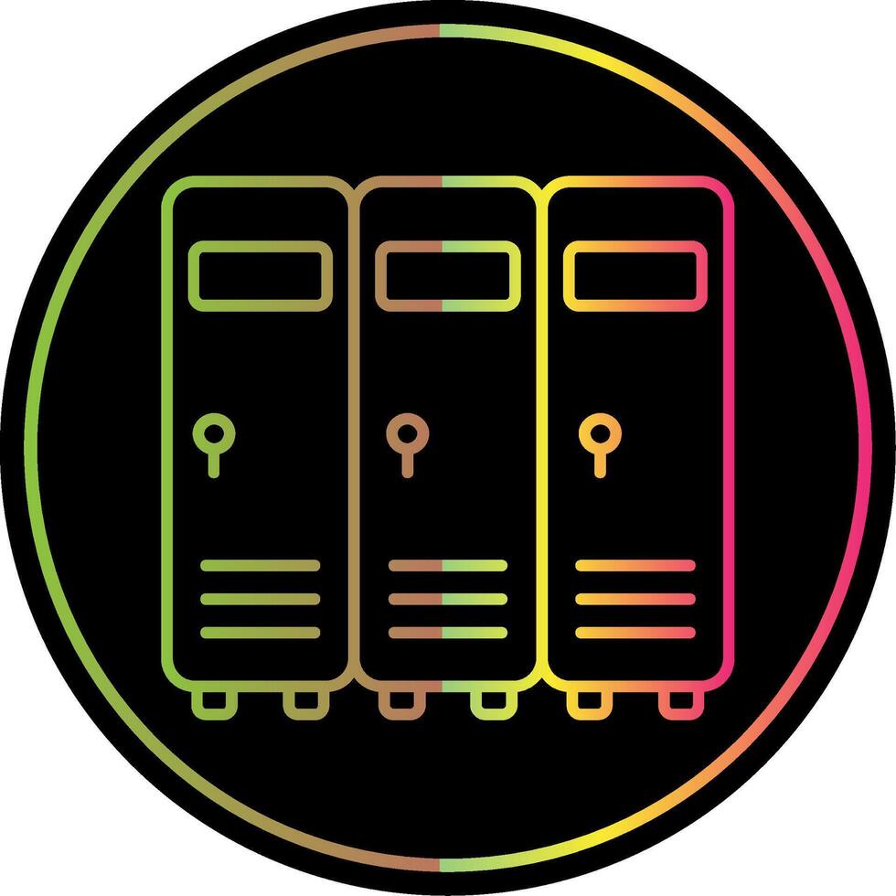 Lockers Line Gradient Due Color Icon vector