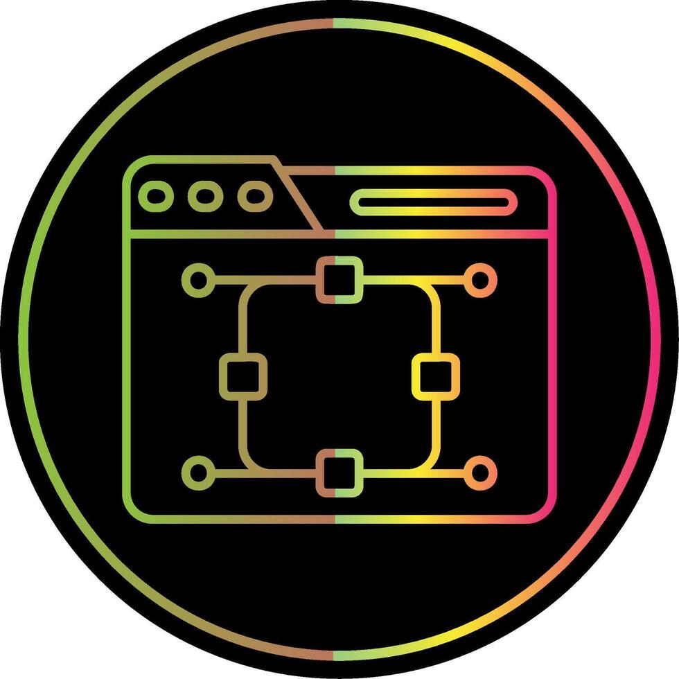 Curve Line Gradient Due Color Icon vector