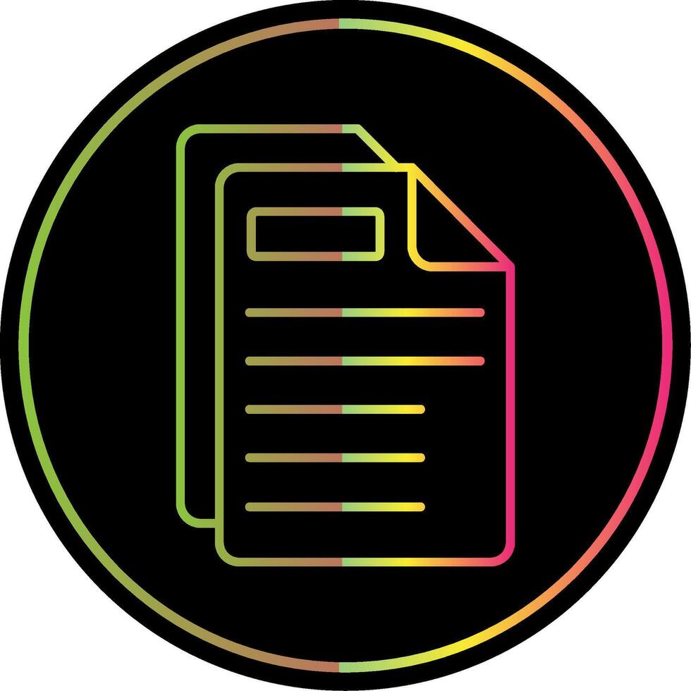 Paper Line Gradient Due Color Icon vector