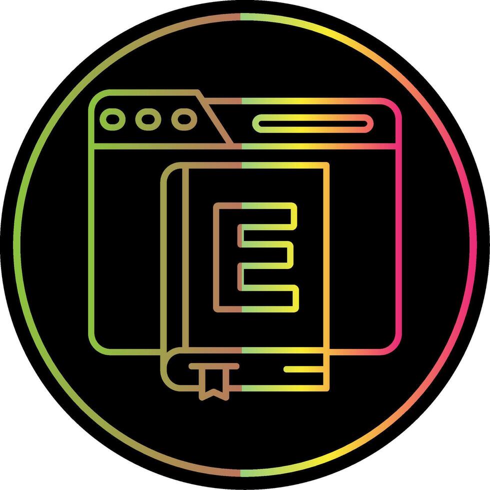 Ebook Line Gradient Due Color Icon vector