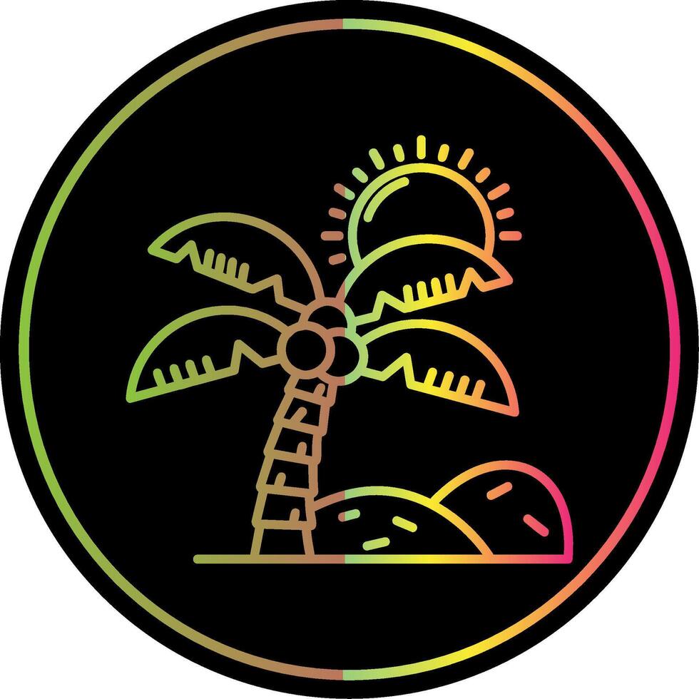Oasis Line Gradient Due Color Icon vector