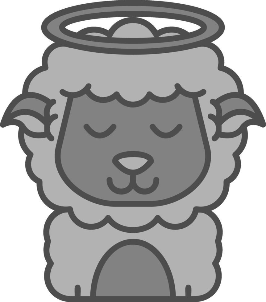 Angel Line Filled Greyscale Icon vector