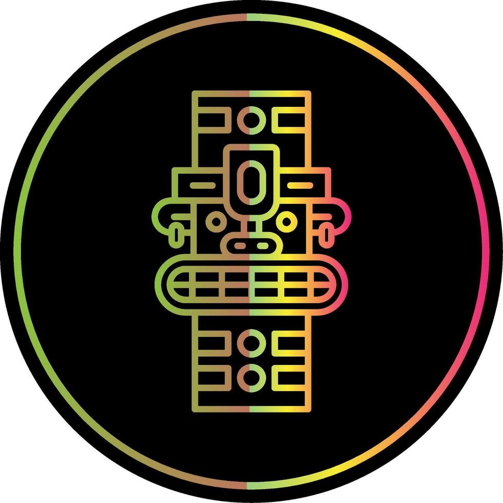 Totem Line Gradient Due Color Icon vector