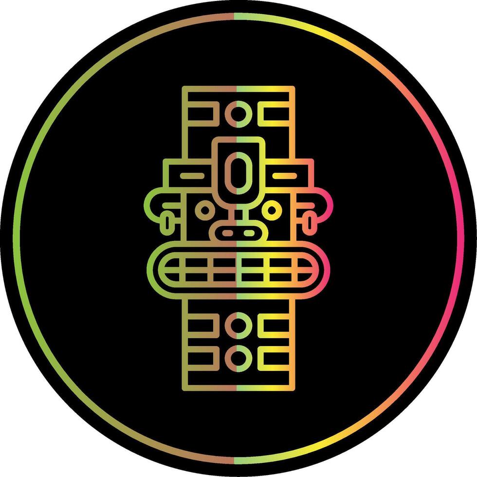 Totem Line Gradient Due Color Icon vector