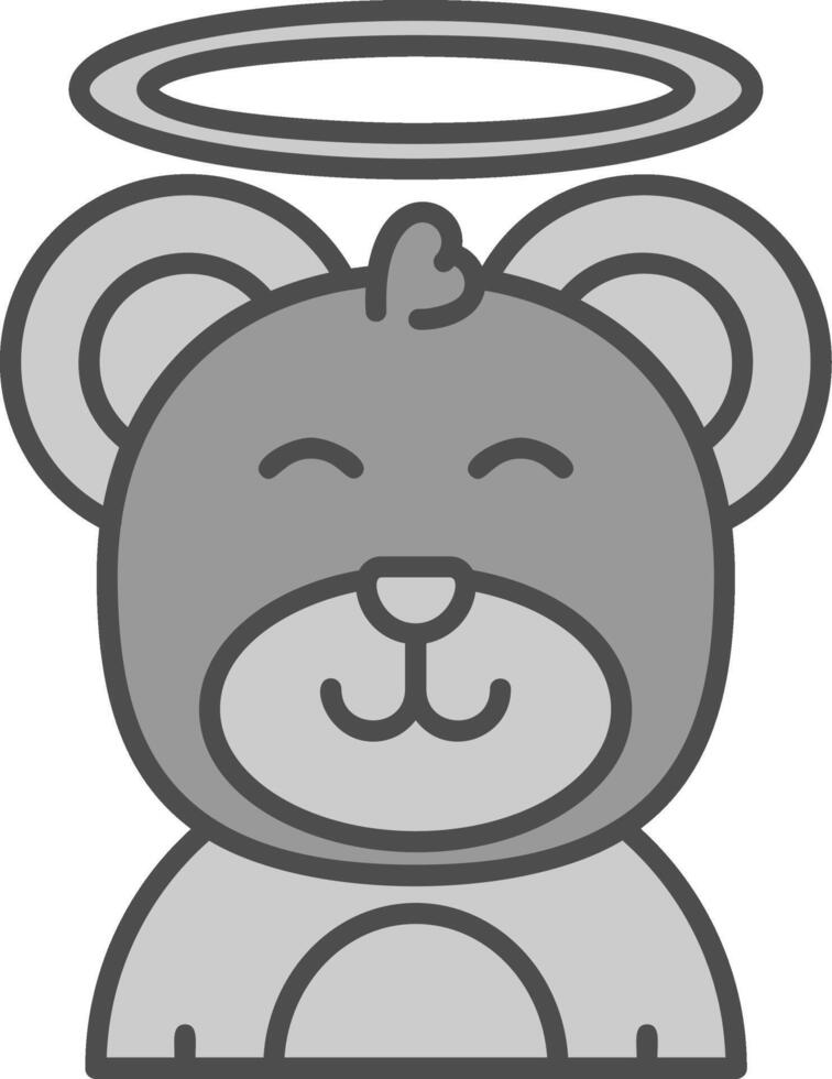 Angel Line Filled Greyscale Icon vector