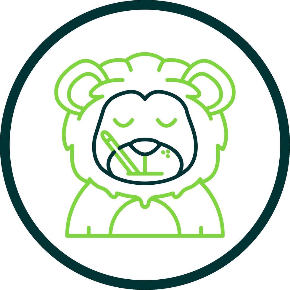 Sick Line Circle Icon vector