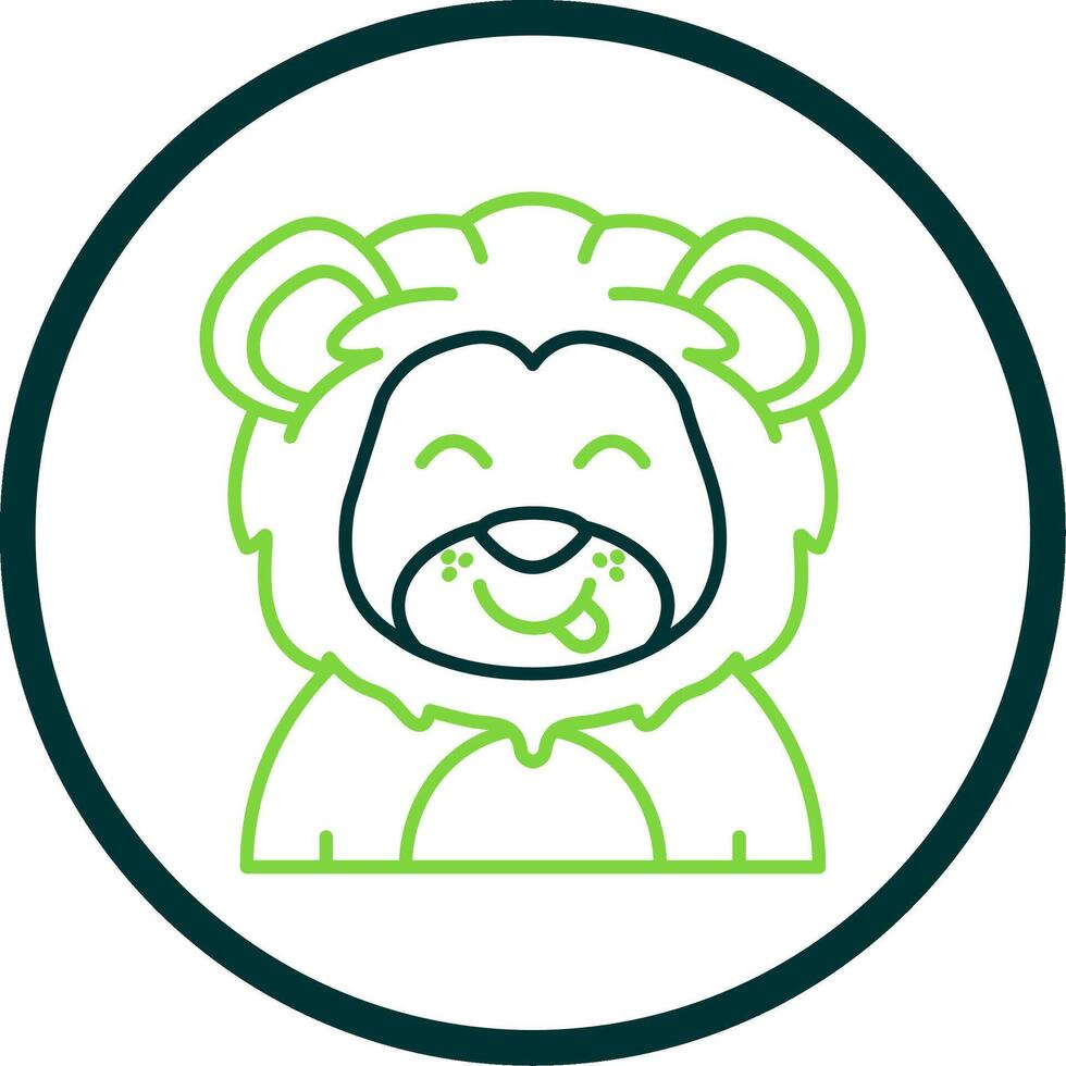Tongue Line Circle Icon vector