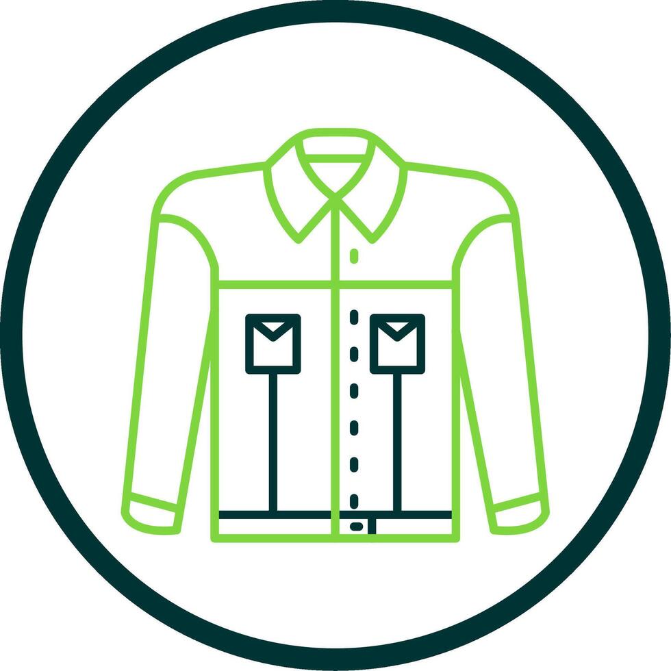 Jacket Line Circle Icon vector